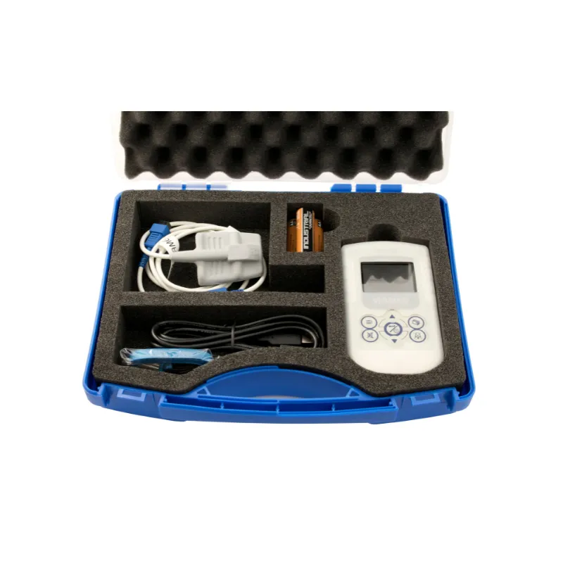 Pulsoksymetr Viamed w opakowaniu